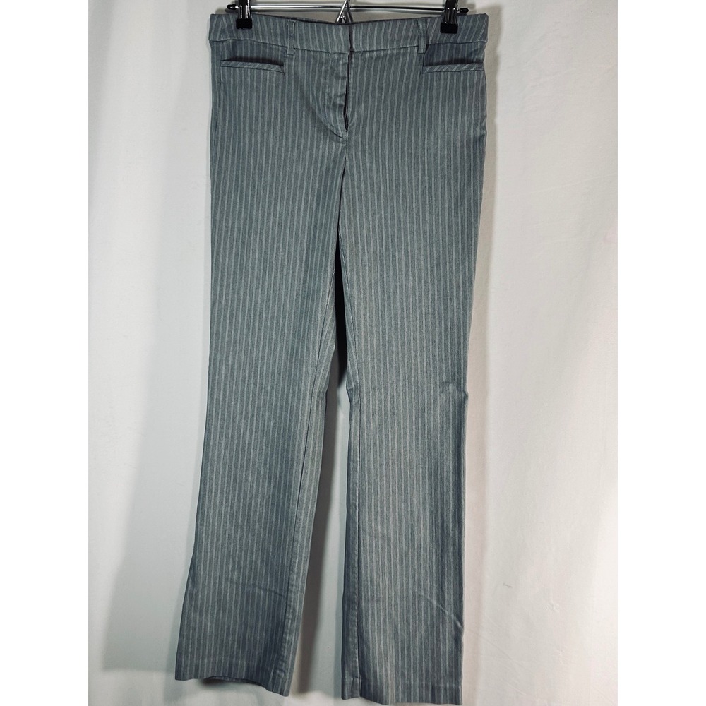 Violets & Roses Grey Pinstripe Straight Leg Dress Pants Womens Size 8